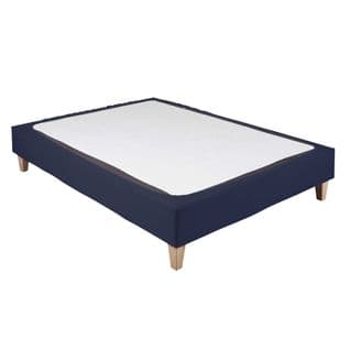 Cache Sommier Coton Jersey Bleu Marine 180x200