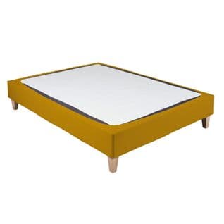 Cache Sommier Coton Jersey Jaune 130x190