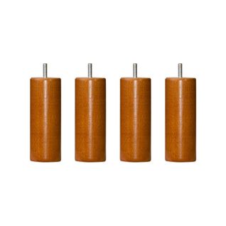 Pied Cylindrique Bois (lot De 4)