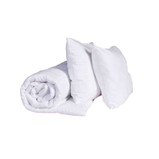 Pack Couette Mi-saison + Oreillers Anti-punaise / Anti-insecte Moelleux Enveloppe Microfibre 260x240