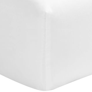 Drap Housse Satin De Coton Bonnet 40 Made In France Blanc 140x190