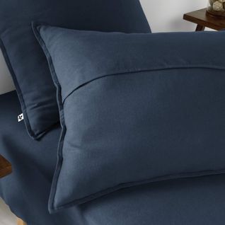 Taie D'oreiller Flanelle Bleu Marine 50x70