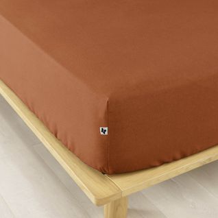 Drap Housse Flanelle Orange 160x200