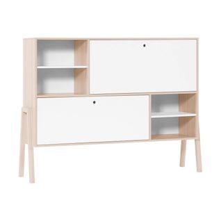 Commode 2 Portes Avec Niches Bois Clair