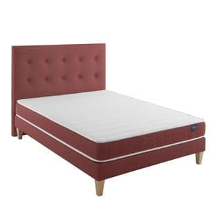 Ensemble Matelas Mousse Accueil Latex, Sommier, Pieds Crépuscule 400 Soutien Ferme 140 X 190