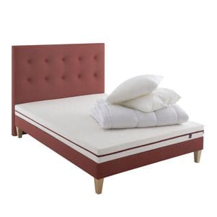 Ensemble Matelas Latex, Sommier, Pieds, Couette Et Oreiller Crépuscule 200 Soutien Ferme 140 X 190