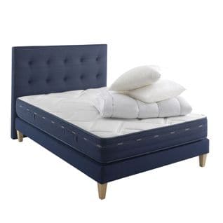 Ensemble Matelas Ressorts, Accueil Mémoire De Forme, Sommier, Couette, Oreiller Rêve 500 140x200