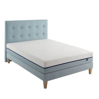 Ensemble Matelas Mousse Accueil Mémoire De Forme, Sommier, Pieds Songe 600 Soutien Ferme 140 X 190