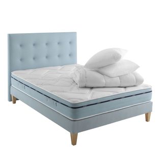 Ensemble Matelas Mousse Accueil Mémoire De Forme, Sommier, Couette, Oreiller Songe 500 140x200