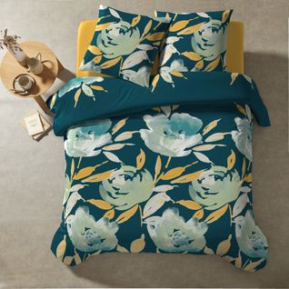 Parure De Lit Suzie Bleu Canard 240x220