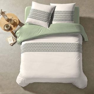 Parure De Lit Percale Zella Blanc 240x220