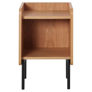 Chevet Scandinave Avec 1 Niche Et Pieds En Métal Noir