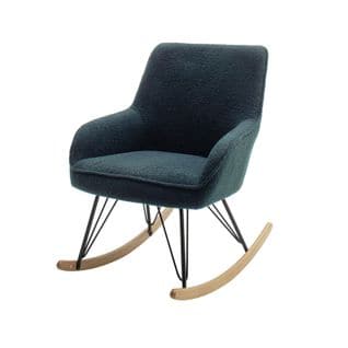 Fauteuil Rocking Chair Bouclette Vert