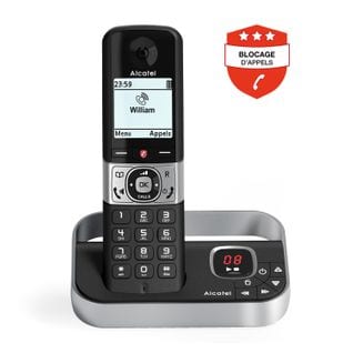Téléphone sans fil répondeur ALCATEL  F890 VOICE NOIR SOLO