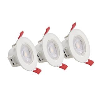 Lot De 3 Spots Encastrable LED Intégrés - Orientable - Cons. 4.5w (eq. 50w) - 345 Lumens - Blanc