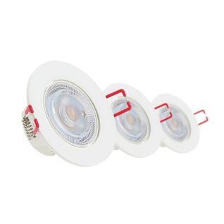 Lot De 3 Spots Encastrable LED Intégrés - Dimmable Et Orientable - Cons. 5w (eq. 50w) - 345 Lumens -