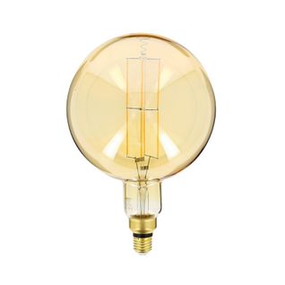 Ampoule LED Déco Globe Giant (xxl) Au Verre Ambré, Culot E27, 8w Cons. (60w Eq.), 800 Lumens,