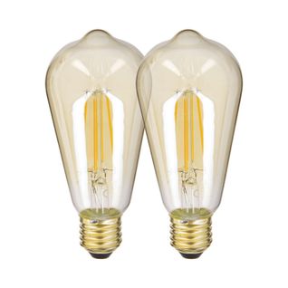 Lot 2 ampoules LED Edison E27 XANLITE DECO Verre ambré