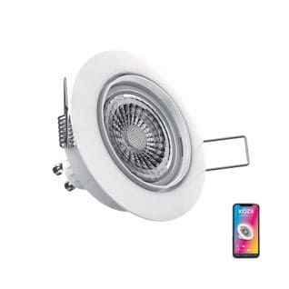 Ampoule LED Connectée Kozii, Éclairage Blancs + Couleurs, Gu10 Spot Encastrable Orientable 5w