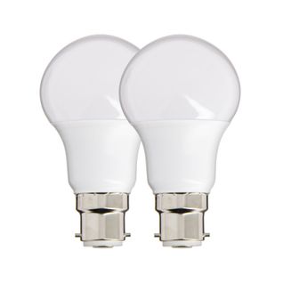 Lot De 2 Ampoules LED A60, Culot B22, 10w Cons. (60w Eq.), Lumière Blanc Chaud