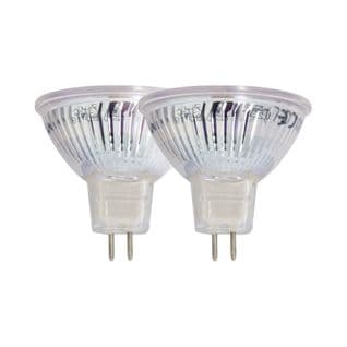 Lot De 2 Ampoules Smd LED Spot Mr16, Culot Gu5.3, 345 Lumens, Conso. 5w (eq. 35w), 2700k, Blanc