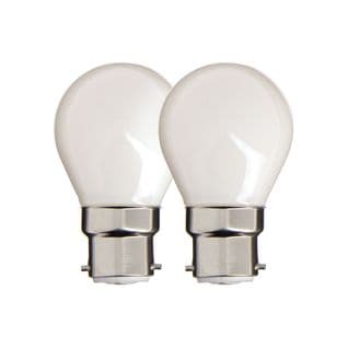 Lot De 2 Ampoules Filament LED P45 Opaque, Culot B22, 806 Lumens, Equivalence 60 W, 2700 Kelvins,