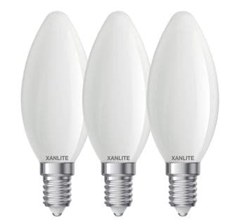 Lot 3 ampoules flamme E14  Opaque Blanc