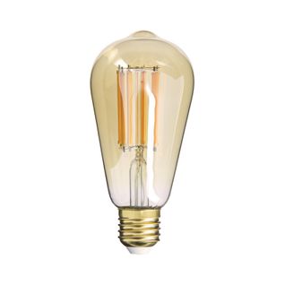 Ampoule Filament LED Déco Verre Opaque St64, Culot E27, 1521 Lumens, Conso. 15w (equivalence 100w),