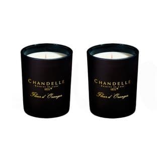 Lot De 2 Bougies Décoratives Cire De Soja Naturel - Fleur D'oranger