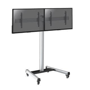 Support Sur Roulettes Pour 2 Écrans TV 43'' - 49'' - Hauteur 175cm