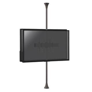 Support Sol-plafond Inclinable Pour 2 Écrans TV Back To Back 32'' - 75'' - Vesa 600x400