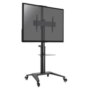 Support Mobile Pour Écran Visioconférence 37''-70'', Hauteur 125-160cm, Noir