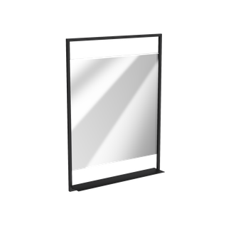 Miroir Salle De Bain LED Auto-éclairant 60x80cm - Laqué Noir Mat - Framed Mirror LED