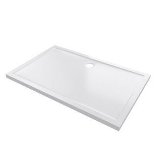 Receveur De Douche à Poser Extra-plat En Acrylique Blanc Rectangle - 140x90cm - Bac De Douche