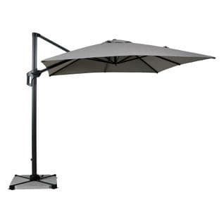 Parasol Déporté Rotatif "grimaud" 258cm Gris Clair