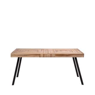 Pamenang - Table à Manger En Métal Et Teck Recyclé 6 Personnes 160x80cm - Couleur - Bois