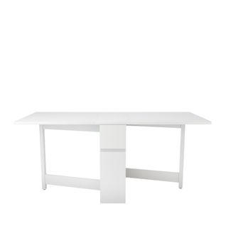 Kungla - Table à Manger Pliable 2 Personnes En Bois - Couleur - Blanc