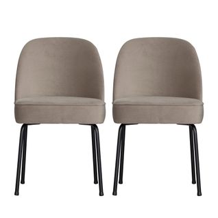 Lot De 2 Chaises Design En Velours