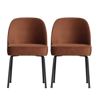 Lot De 2 Chaises Design En Velours