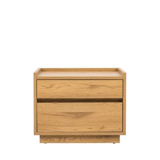 Since - Table De Chevet 2 Tiroirs En Bois - Couleur - Bois Clair