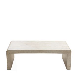 Tocoa - Table Basse Effet Travertin 120x55cm - Couleur - Beige