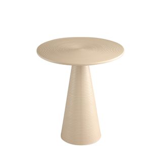 Volga - Table D'appoint Ronde En Aluminium H43cm - Couleur - Blanc Ivoire