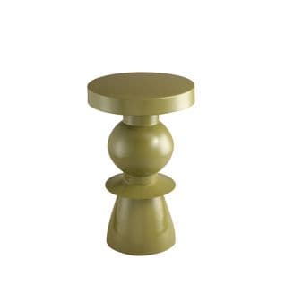 Lena - Table D'appoint Ronde En Aluminium Ø32,5cm - Couleur - Vert Olive