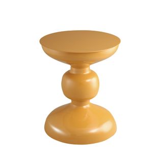 Parana - Table D'appoint Ronde En Aluminium Ø38cm - Couleur - Jaune Moutarde