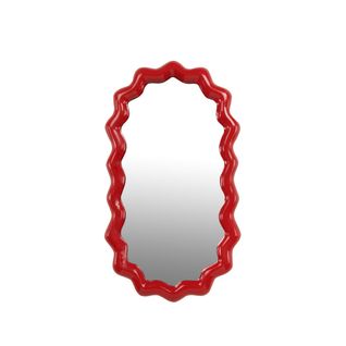 Viena - Miroir Ovale 20x35cm - Couleur - Rouge