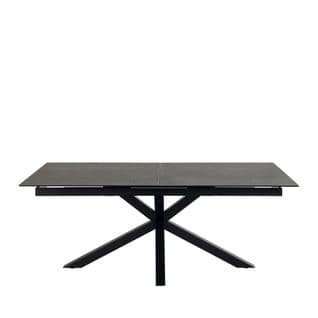 Eurame - Table À Manger Extensible 6 À 12 Personnes En Céramique Et Métal 200-240x100cm - Couleur -