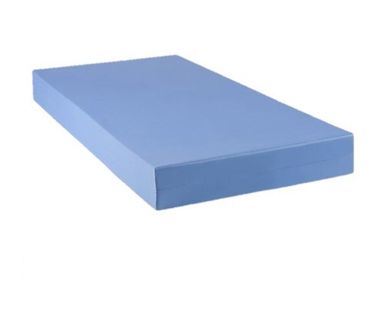 Matelas mousse 140x190 cm M1 Non Feu Collectivité Bleu - Epaisseur 15 cm