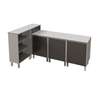 Cuisine D'été En Inox Kx04 - 180 Cm + Meuble Bar