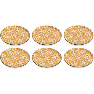 Assiette Plate à Motifs Imany (lot De 6) Jaune