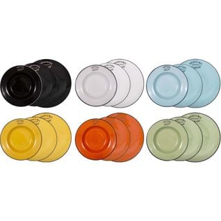 Assiettes Colorées Brasserie Bistrot (lot De 18)